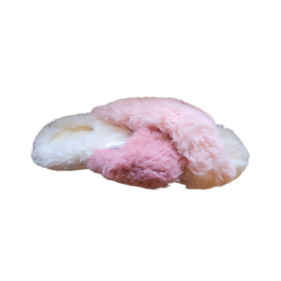 Women's Paris Crossband Fur Slide Slippers-Stars Above Blush-XL 11/12 - Picture 3 of 4